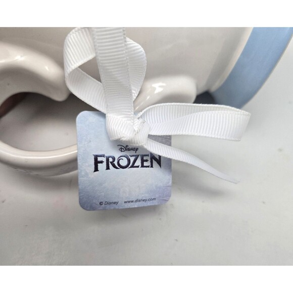 Disney Rae Dunn Frozen Anna & Olaf Mug Up To Snow Good Double Sided 3D NEW w/Tag - Picture 13 of 13